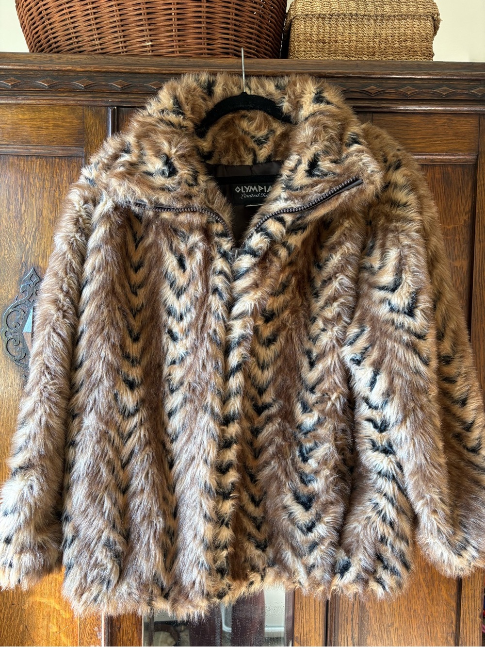 Vintage faux fur jacket made in USA